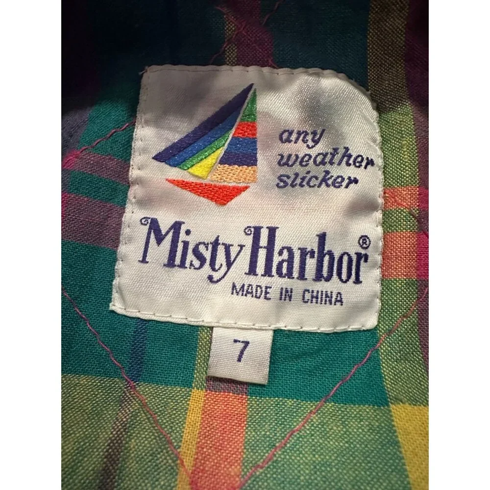 Vintage Misty Harbor ☔️ Kid's Any Weather Slicker Purple Raincoat Size‎ 7 (399)